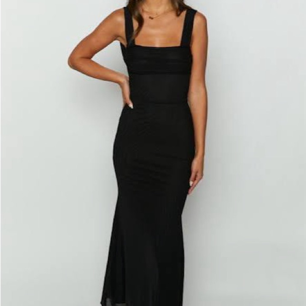 Beginning Boutique Black Backless Maxi Dress